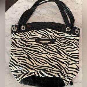 Black and White Zebra stripe tote